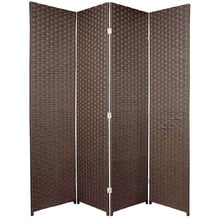 4 Panel Woven Room Divider Screen